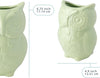 Owl Utensil Holder Decorative Ceramic Cookware Crock & Organizer, in Lovely Green Color - Utensil Caddy and Perfect Kitchen Ceramic Decor Gift - 5” x 7” x 4” Size – alternate angle – Comfify