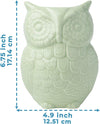 Owl Utensil Holder Decorative Ceramic Cookware Crock & Organizer, in Lovely Green Color - Utensil Caddy and Perfect Kitchen Ceramic Decor Gift - 5” x 7” x 4” Size – scale comparison – Comfify