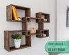 Wall Mounted Square Shaped Floating Shelves – Set of 5