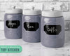 Mason Jar Ceramic Canister Set for Kitchen - Set of 3 - 12.85oz