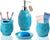 Designer 4-Piece Bathroom Accessory Set - Moroccan Trellis Design