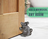 Cast Iron Mouse Door Stop – One Vintage Rustic Wedge for Bedroom, Bath, or Entry – scale comparison – Comfify