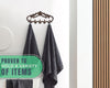 Cast Iron Wall Mounted Hanger – Vintage Design with 5 Hooks for Keys, Towels, Robes, and Clothes – packaging view – Comfify