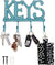 Cast Iron Key Holder – Decorative Farmhouse Wall Organizer with 4 Hooks, Screws & Anchors – front view – Comfify
