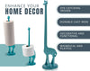 Giraffe Paper Towel Holder for Kitchen or Decorative Toilet Paper Stand for Bathroom - Unique Antique, Vintage, Whimsical Animal Design Roll Dispenser for Home Decor - Rustic Blue – side angle – Comfify