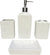 Designer 4-Piece Bathroom Accessory Set - Rose texture design