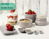 Mason Jar Kitchenware – 4 Measuring Cups, 4 Spoons, Spoon Rest – side angle – Comfify