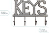 Key Holder for Wall - Decorative Farmhouse Rustic Wall Mount Key Organizer with 4 Hooks - Vintage Cast Iron Key Rack with Screws and Anchors – 6x8 - White – lifestyle in living room – Comfify