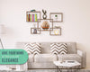 Wall Mounted Square Shaped Floating Shelves – Set of 5
