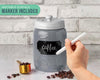 Mason Jar Ceramic Canister Set for Kitchen - Set of 3 - 12.85oz