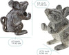 Cast Iron Mouse Door Stop – One Vintage Rustic Wedge for Bedroom, Bath, or Entry – side angle – Comfify