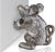 Cast Iron Mouse Door Stop – One Vintage Rustic Wedge for Bedroom, Bath, or Entry – front view – Comfify