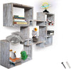 Wall Mounted Square Shaped Floating Shelves – Set of 5