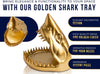 Shark Resin Figurine – Stylish Shark Sculpture with Open Bowl Design for Snacks, Keys, or Trinkets – side angle – Comfify