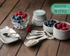 Mason Jar Kitchenware – 4 Measuring Cups, 4 Spoons, Spoon Rest – back view – Comfify