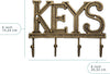 Key Holder for Wall - Decorative Farmhouse Rustic Wall Mount Key Organizer with 4 Hooks - Vintage Cast Iron Key Rack with Screws and Anchors – 6x8 - Gold with Black – lifestyle in living room – Comfify