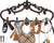 Cast Iron Wall Mounted Hanger – Vintage Design with 5 Hooks for Keys, Towels, Robes, and Clothes – front view – Comfify