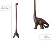 Comfify Paper Towel Holder or Free Standing Toilet Paper Holder - Cast Iron Dinosaur Paper Holder - Bathroom Holder or Stand Up Paper Towel Holder - Rustic Brown w/Vintage Finish