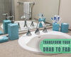 Designer 4-Piece Bathroom Accessory Set - Rose texture design