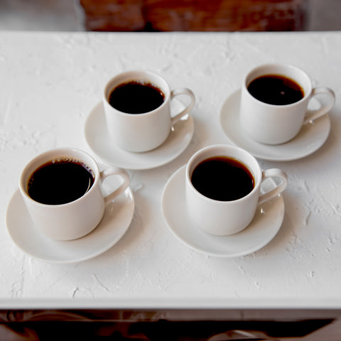 4oz. Espresso Cups Set of 4 With Matching Saucers
