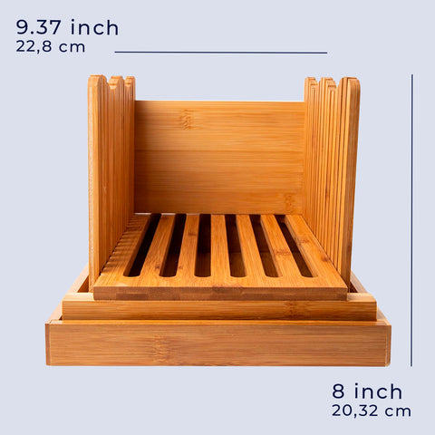 Bamboo Bread Slicer for Homemade Bread Loaf w/ Bread Cutting Board