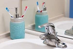 Mason Jar Design Soap Dispenser & Toothbrush Holder