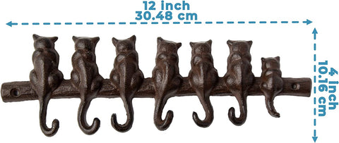 7 Cats Cast Iron Wall Hanger