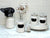 Mason Jar Ceramic Canister Set for Kitchen - Set of 3 - 12.85oz