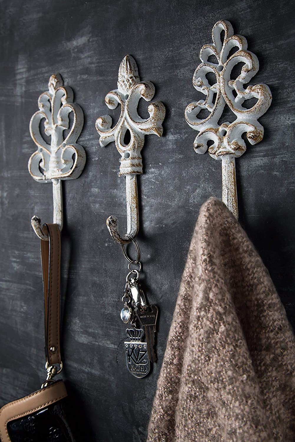 Shabby Chic Cast Iron Decorative Wall Hooks– Comfify