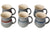 Ceramic Rustic Mugs - 18 oz - Set of 6 - Multicolor Farmhouse