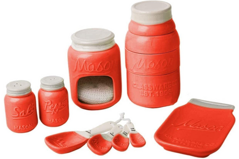Vintage Mason Jar Kitchenware Set