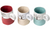 Ceramic Rustic Mugs - 12 oz - Set of 6 - Multicolor Farmhouse