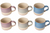 Ceramic Rustic Mugs - Set of 6- 12 oz
