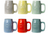 Novelty Mason Jar Mugs with Handle - 15oz- Set of 6 - Multicolor