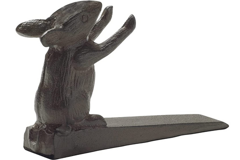 Vintage Cast Iron Mouse Door Stop Wedge by Comfify