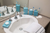Designer 4-Piece Bathroom Accessory Set - Rose texture design