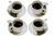 4oz. Espresso Cups Set of 4 With Matching Saucers