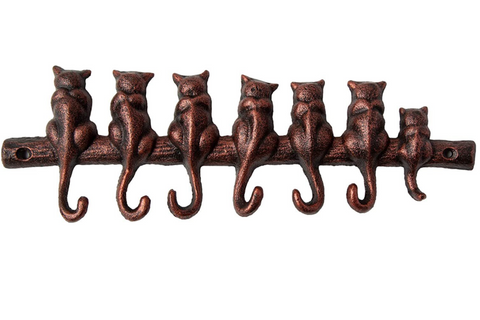 7 Cats Cast Iron Wall Hanger